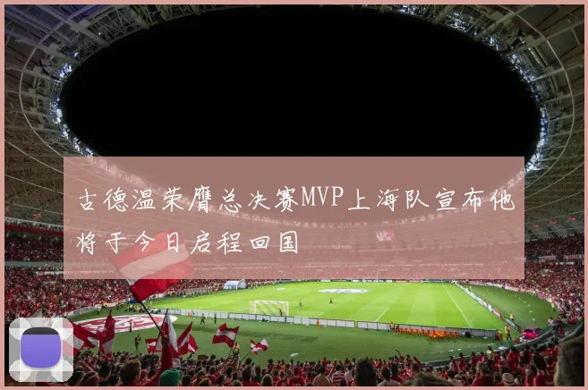 古德温荣膺总决赛MVP上海队宣布他将于今日启程回国
